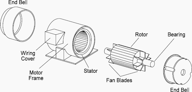 bearing in three-phase motor